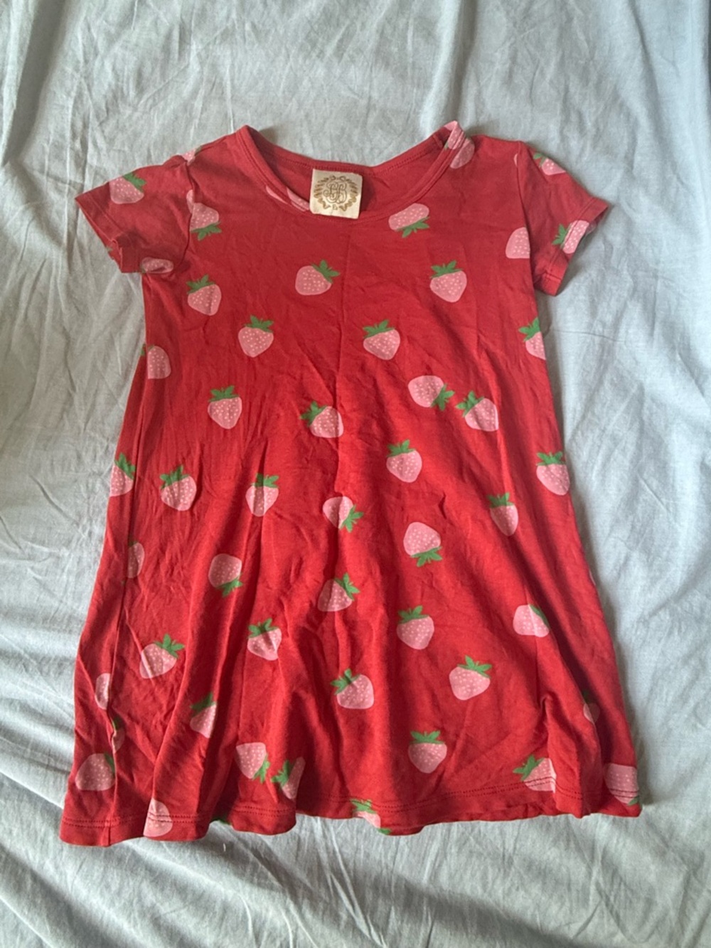 The Beaufort Bonnet Company Red Strawberry Print Girls Dress